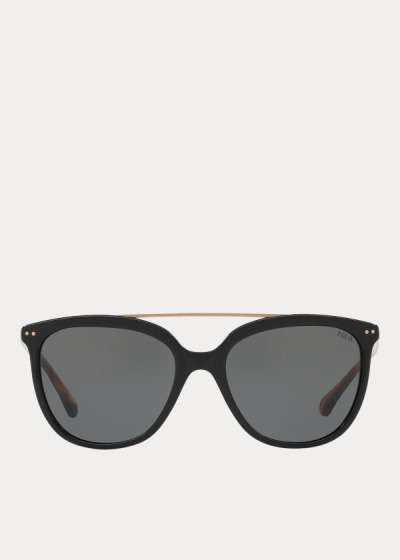 Gafas De Sol Polo Ralph Lauren Mujer Negros - Metal-Frame Square - MHOBC5470